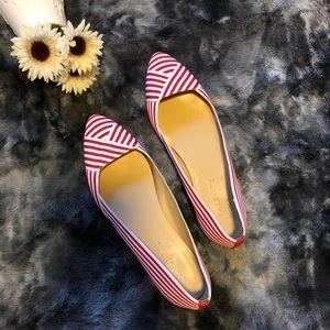 TALBOTS Edison Stripe Flats 7.5